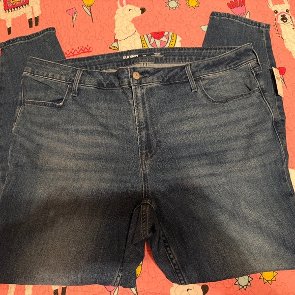 NWT Old Navy High-Waisted Wow Super-Skinny Jeans 20 Regular, Dark Wash - Picture 1 of 7